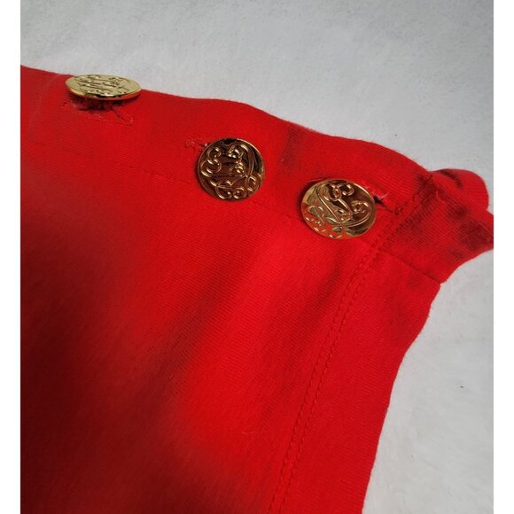 Lauren Ralph Lauren Red Sleeveless Cover Up Tunic Dress w/ Side Button Pockets - Picture 7 of 7